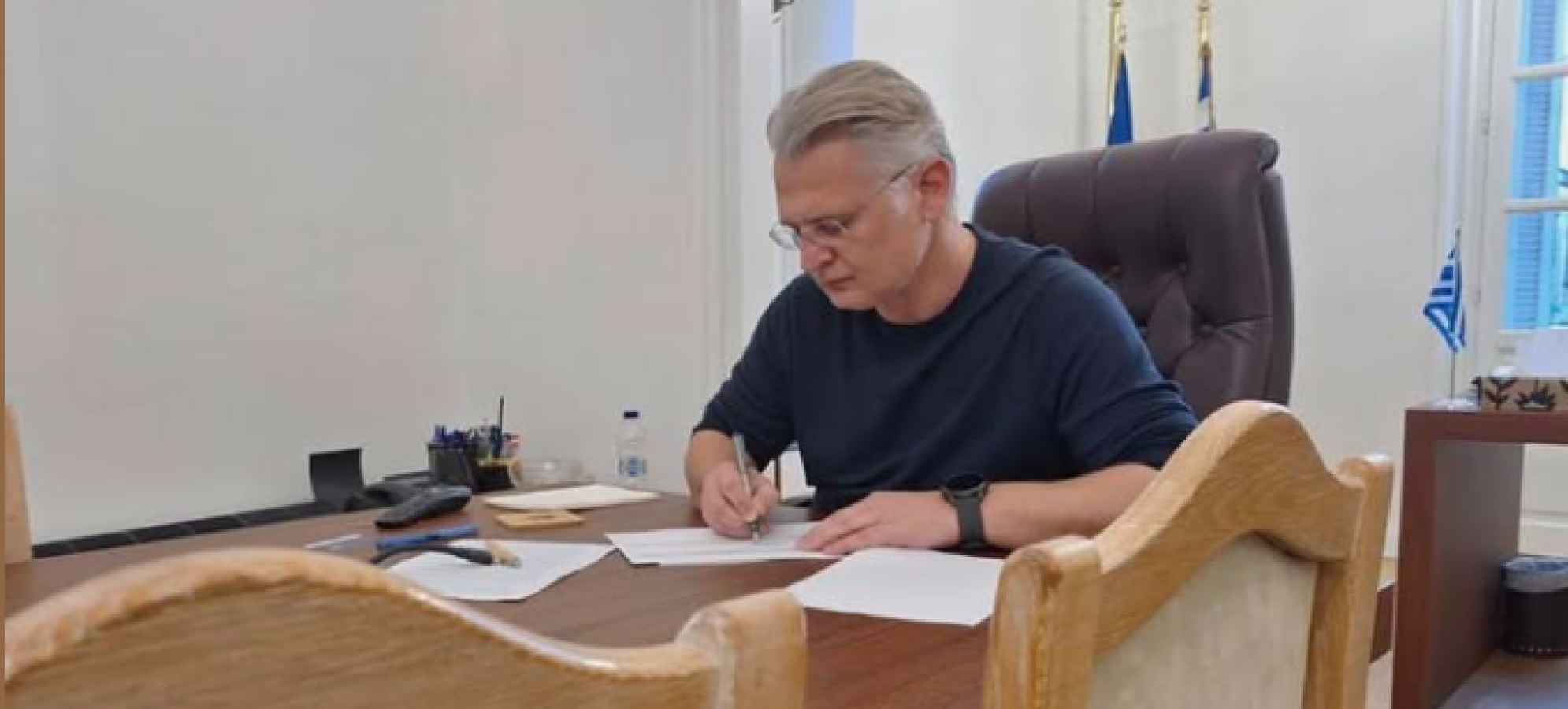 Υπογραφή σύμβασης για έργα αντιπλημμυρικής προστασίας στην Π.Ε. Κορινθίας